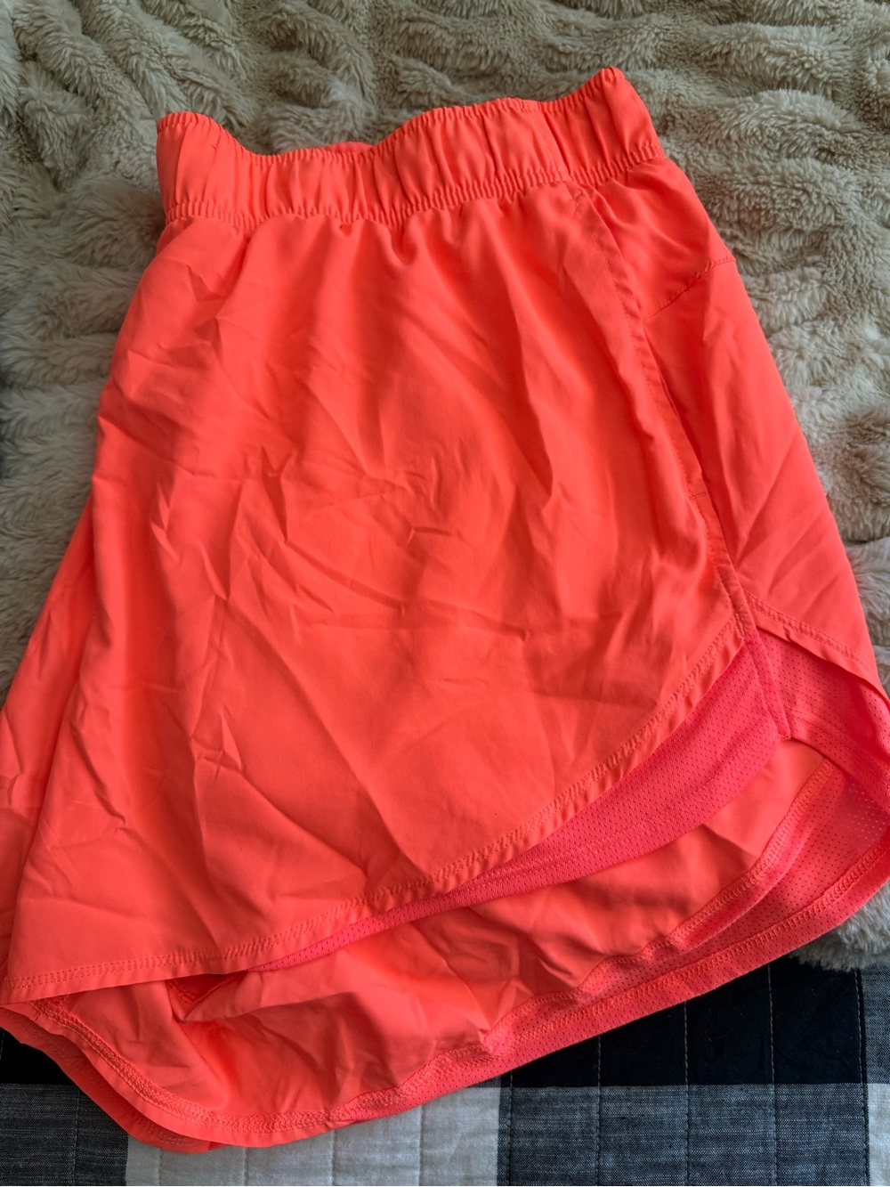 Athletic Works Coral/Neon Orange Women's Athletic Shorts